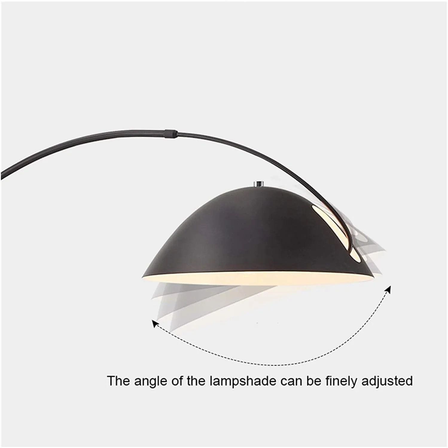 Minimalist Metal Black Arc Floor Lamp Sleek Design | Polished Chrome Finish