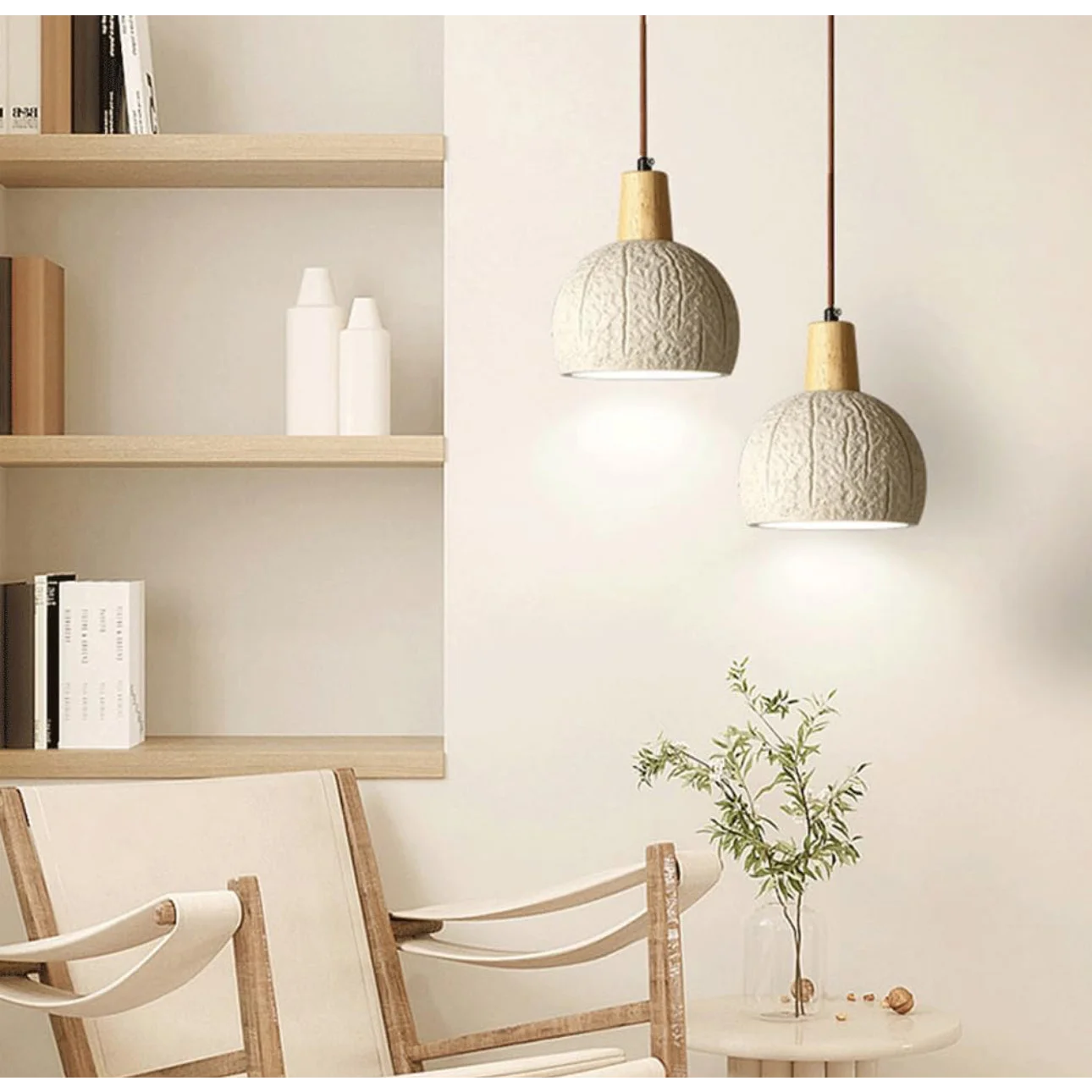 Minimalist Natural Pendant Lamps for Dining Room Bedroom Living