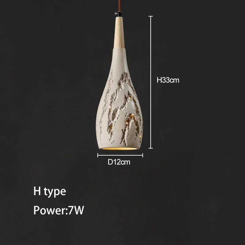 Minimalist Natural Pendant Lamps for Dining Room Kitchen Island Stairs