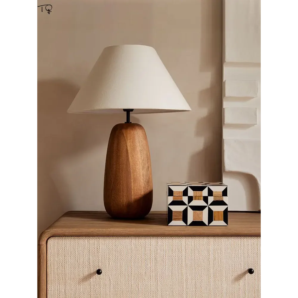 Minimalist Solid Wood Table Lamp | Bedside Lamp| Japandi Decor