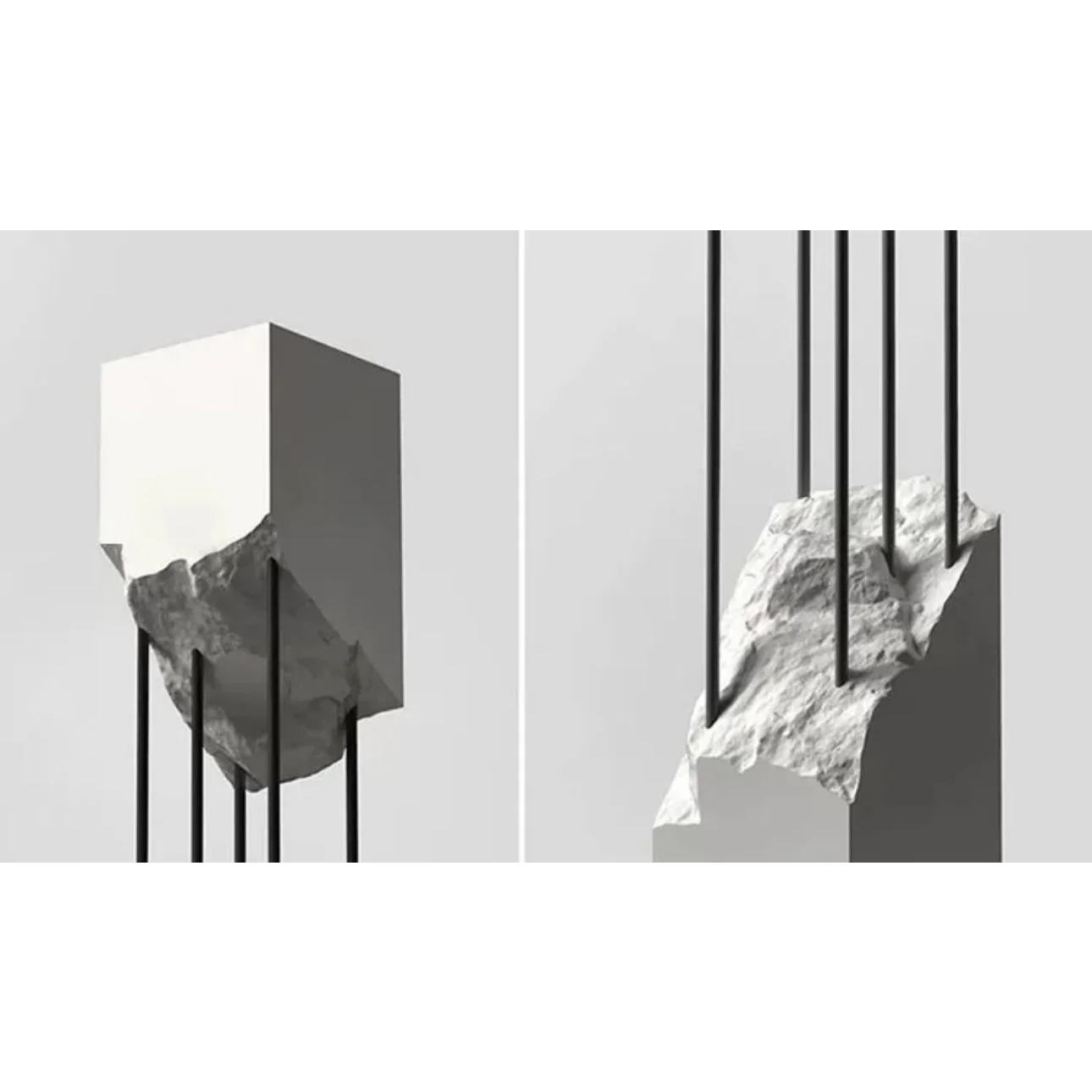 Shop for Floor Lamp Artistic Design Cement & Stainless Steel