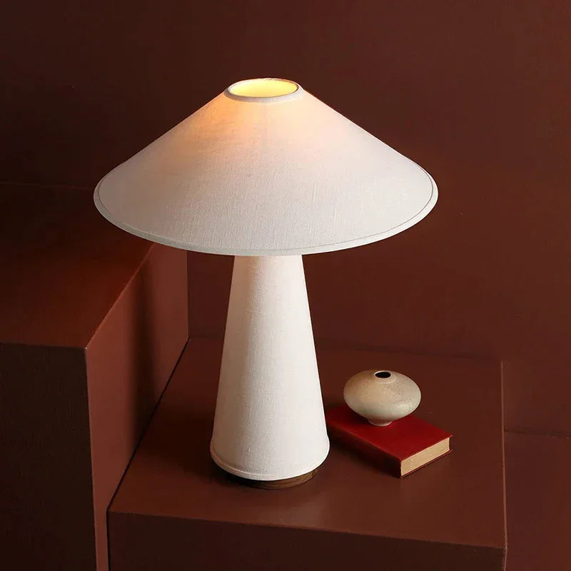 Minimalist Table Lamp Linden White Linen Bedside Lamps Casalolalights Luxury Lamps for Interior Designers