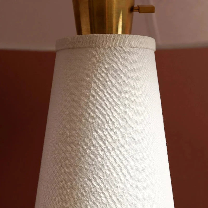 Minimalist Table Lamp Linden White Linen Bedside Lamps