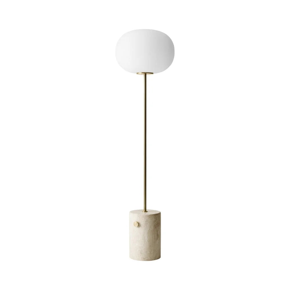 Travertine Floor Lamp 150cm | Stone Base & Opal-glass Nordic Minimalist Living Room Casalolalights Luxury Lamps