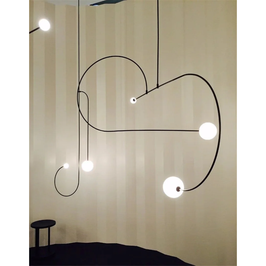 Black Linear Kitchen Island Lighting | Mobile Pendant | Modern Chandelier | Casalola