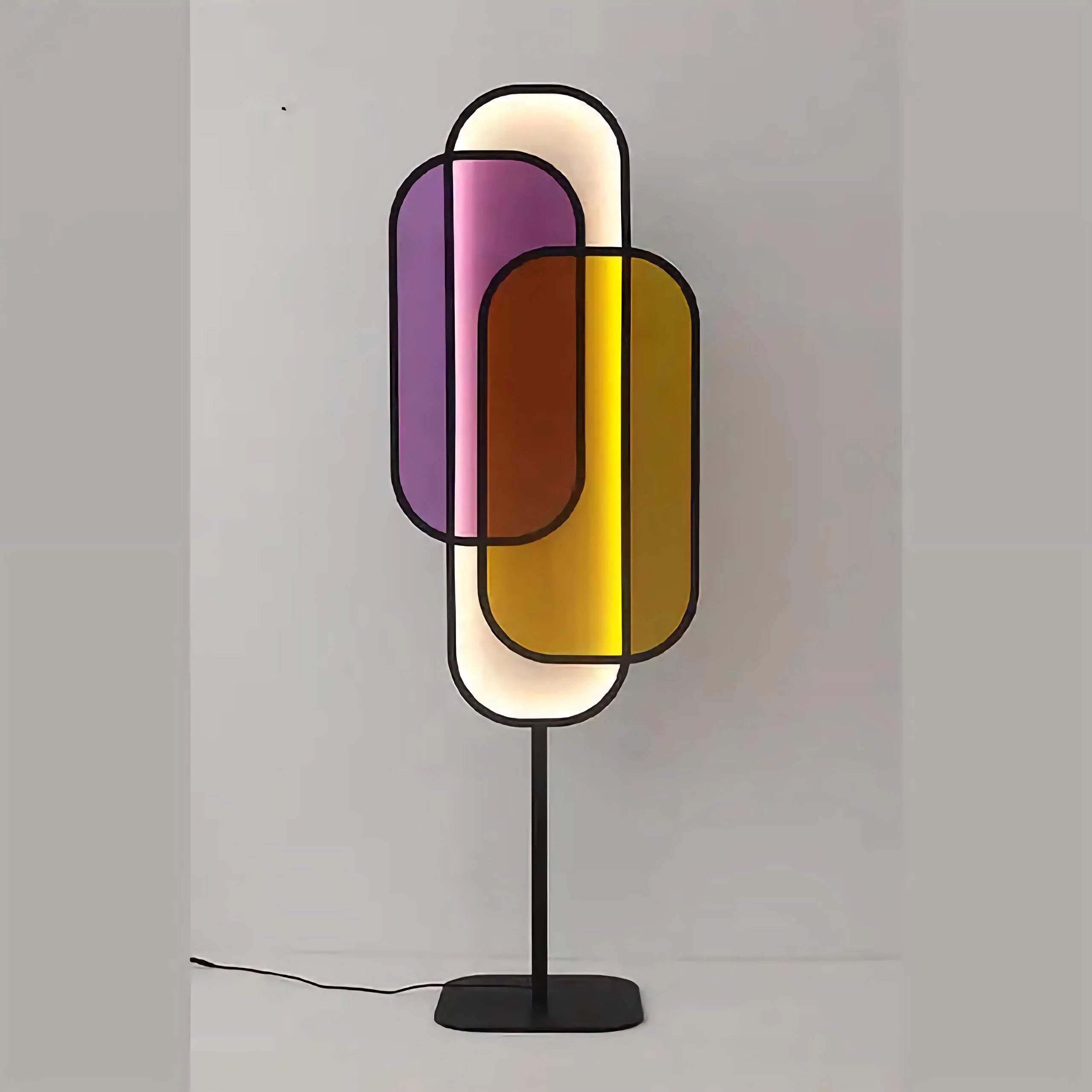 Colored Acrylic Capsule Floor Lamp | Atelier Prisma Modern Ul Listed Led Design