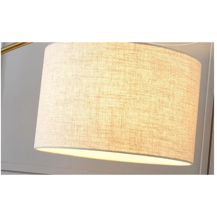 Minimalist Arc Floor Lamp | Living Room Lamps | Metal Base White Fabric Lampshade | Casalola