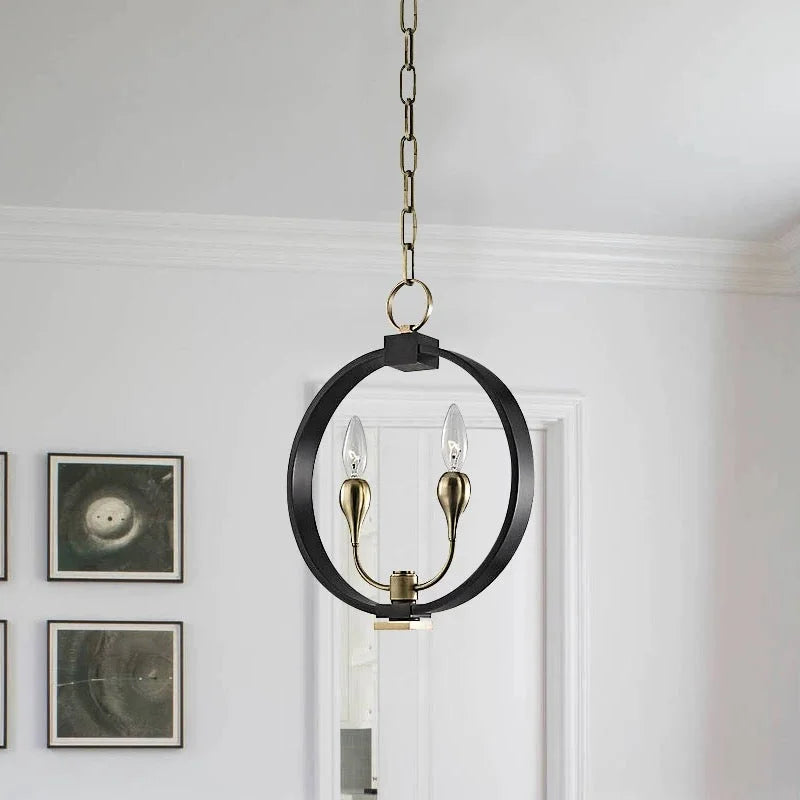 Modern Orb Candelabra Chandelier with Brass and Iron – Statement Lighting for Dining Room or Entryway