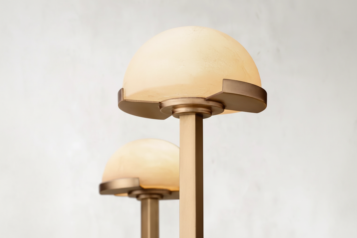 モダンブラック段付き銅と大理石のシャンデリア | CL0245Q