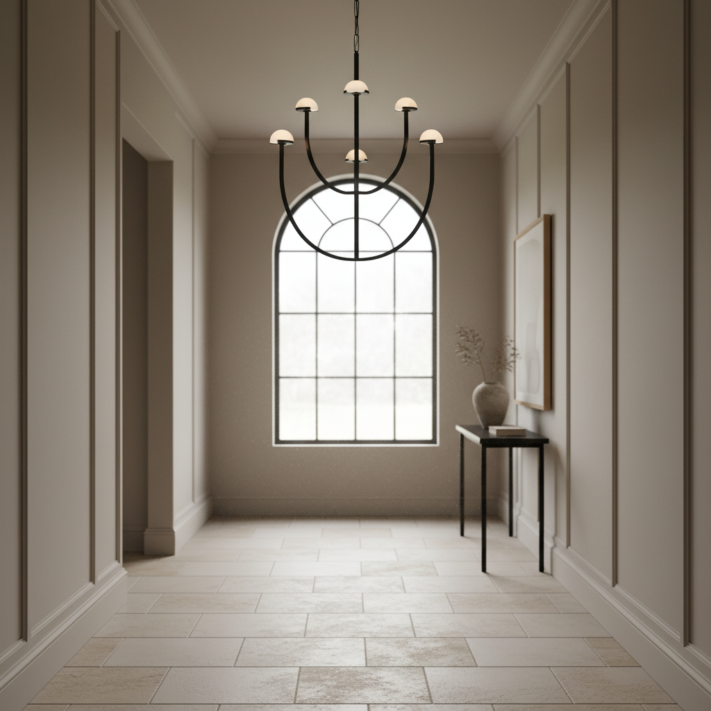 モダンブラック段付き銅と大理石のシャンデリア | CL0245Q