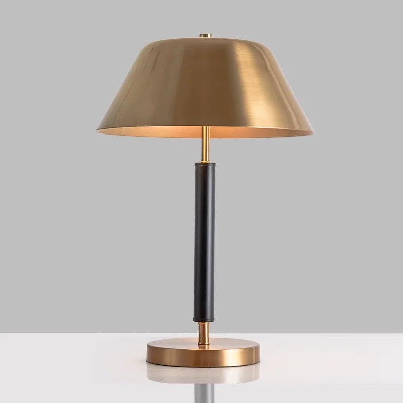 Brass & Black Iron Table Lamp | Modern Accent Bedside Transitional Minimalist Bedroom Living Casalolalights Luxury