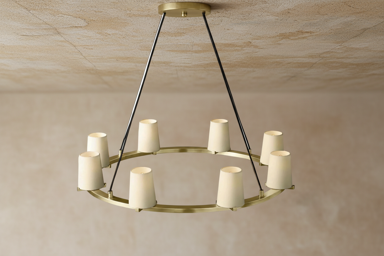 现代黄铜烛台环形吊灯 | CLJZQ08A