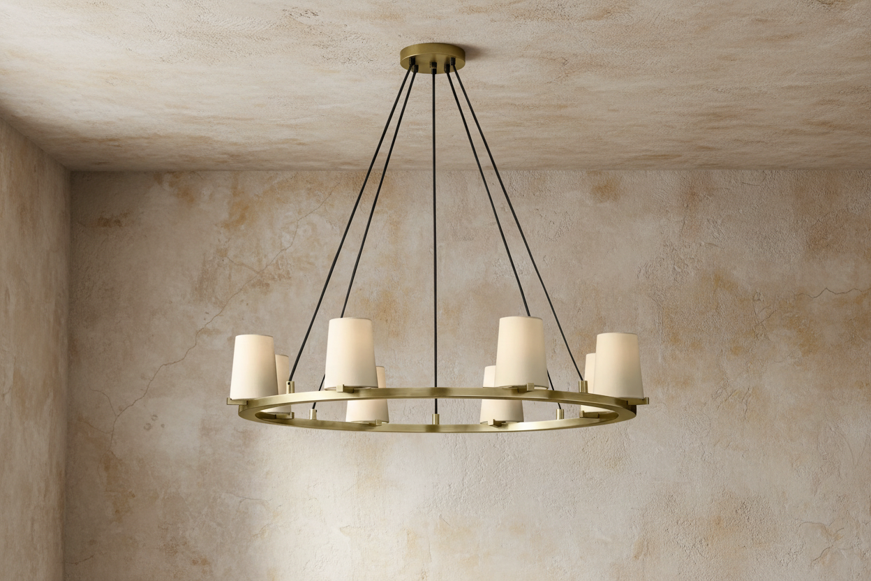 现代黄铜烛台环形吊灯 | CLJZQ08A