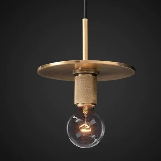 Modern Brass Disc Pendant Light – Minimalist Iron Ceiling Fixture for Dining Room or Kitchen Casalolalights Luxury