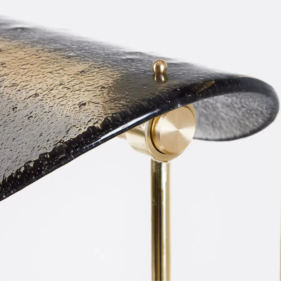 Modern Brass Glass Table Lamp | Italian Sculptural Led Light