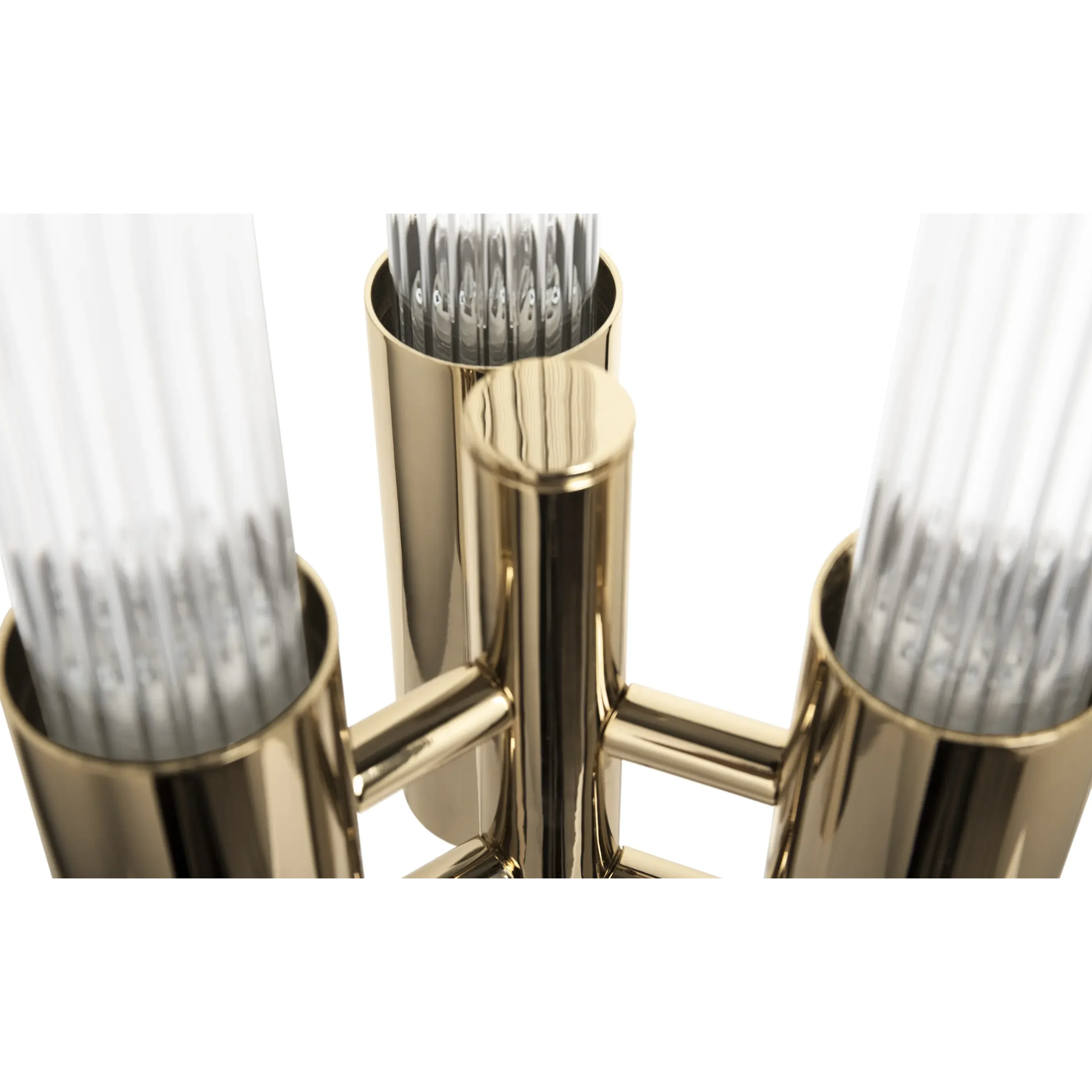 Modern Brass & Marble Table Lamp | Sculptural Glass Lighting