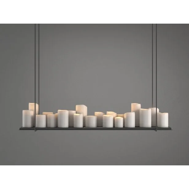 Candle Chandelier | Led Faux-marble Linear Modern Transitional Dining & Kitchen Island Casalolalights Luxury Lamps