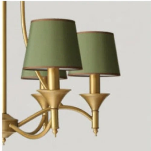 Chandelier with Fabric White Lampshade | Candelabra for Living Room Bedroom | Casalola