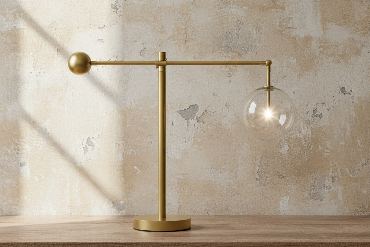 Copper & Glass Globe Table Lamp 86cm | Articulated-arm Modern Industrial Desk Living Casalolalights Luxury Lamps