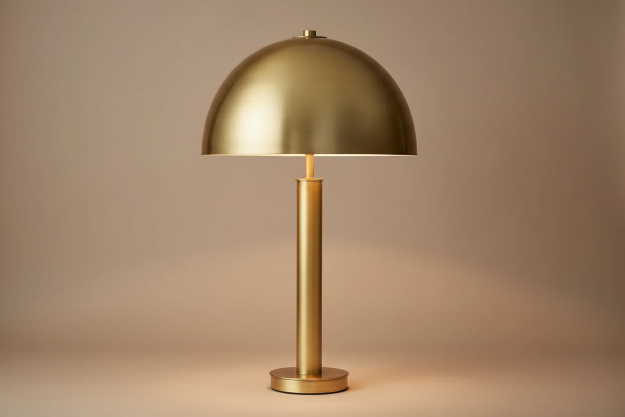 Mid Century Modern Table Lamp for Bedroom & Living Room | Brass Finish | Casalola Lights