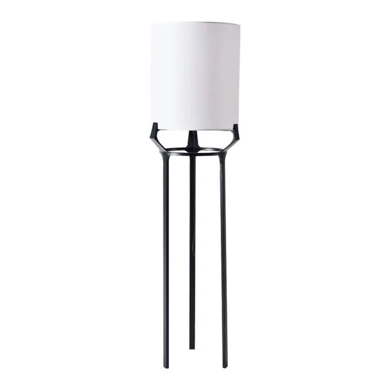 Modern Floor Lamp 168cm | Slim Stainless Steel Standing with Fabric Shade Foyer & Living Room Casalolalights Luxury
