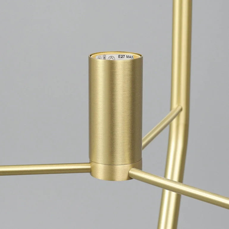 Modern Floor Lamp Gold Finish Fabric Shade Warm Light Csa Ul Listed Ce