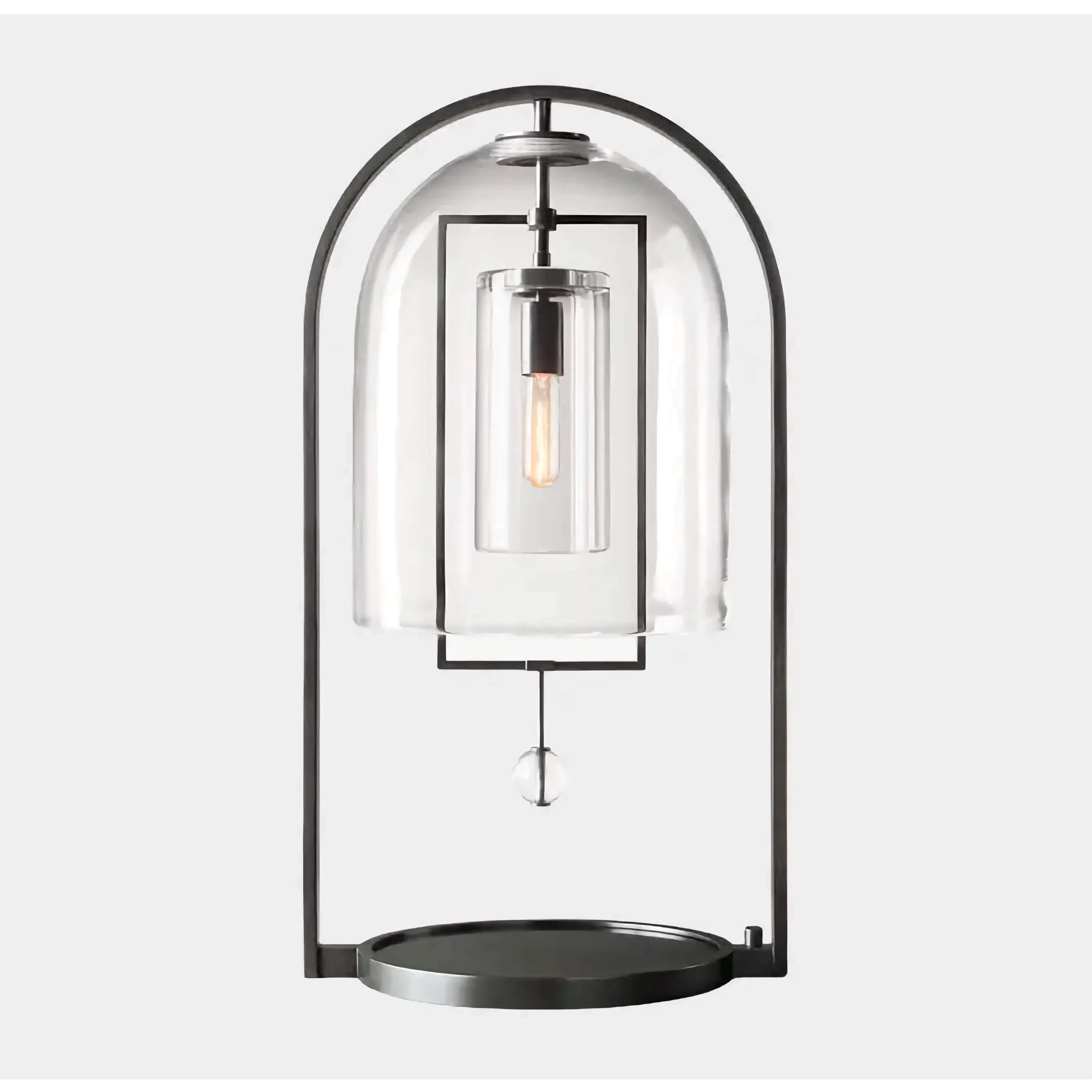 Luxury Glass Dome Table Lamp Brass – Modern Bedroom Accent Light Casalolalights Luxury Lamps for Interior Designers