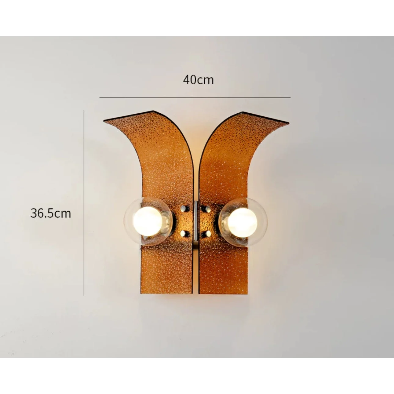 Modern Glass Wall Light 37x40cm 3000k Led