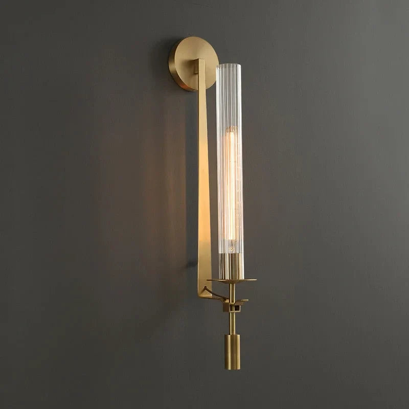 Glass Wall Sconce | Modern Gold Led Light Bedside Hallway Dining Room & Bedroom Casalolalights Luxury Lamps
