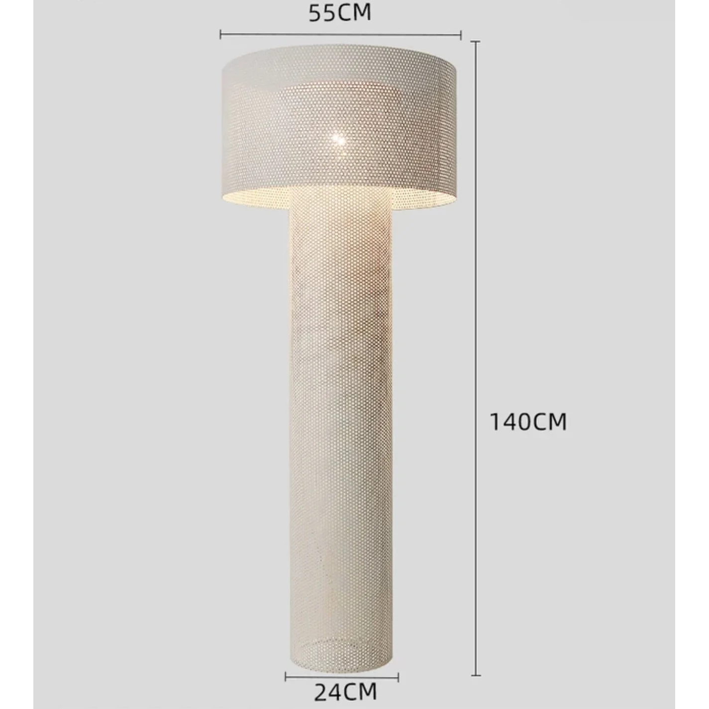 Luxury Mesh Floor Lamps with Cylindrical Design – Wabi Sabi Minimalist