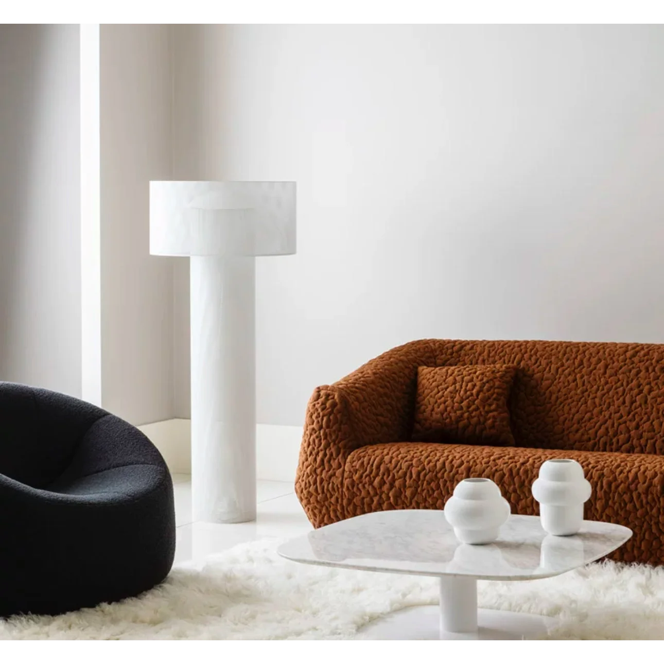 Luxury Mesh Floor Lamps with Cylindrical Design – Wabi Sabi Minimalist