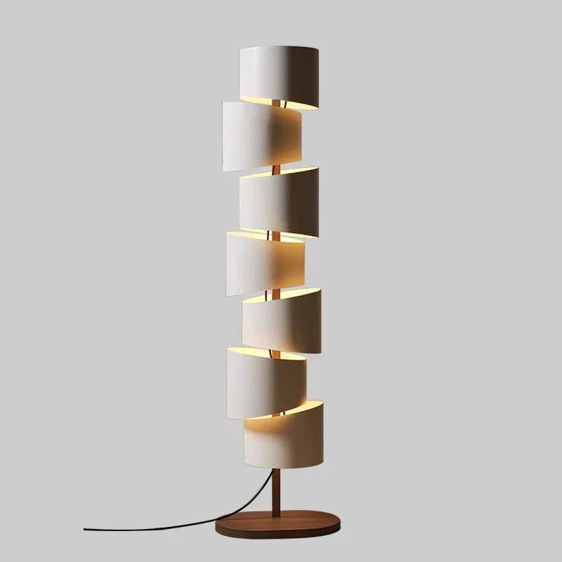 Iron Tower Floor Lamp 175cm | Stacked Geometric Standing Warm Diffused Light Living & Office Casalolalights Luxury