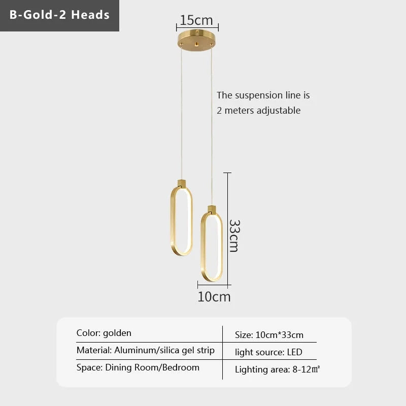 Modern Pendant Lighting | Metal Ring Led Gold Ceiling Light Fixtures | Casalola