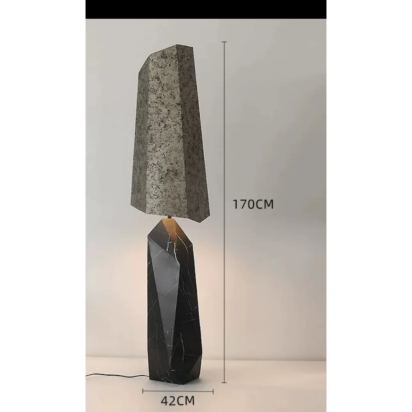 Shop for Floor Lamps Unique Design Wabi Sabi Grey Granite and Marble Lamp