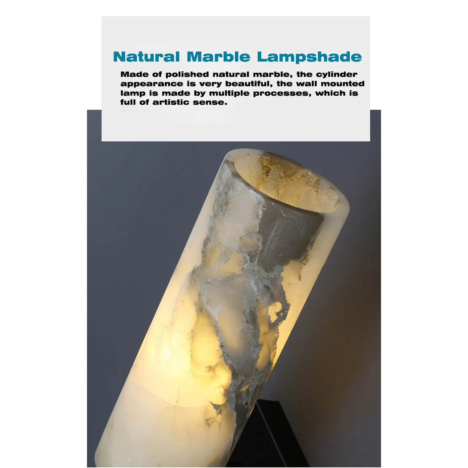 Decorative Wall Sconces Real Marble Copper Base Lights for Living Room Hotel Restaurants