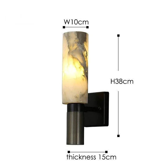 Decorative Wall Sconces Real Marble Copper Base Lights for Living Room Hotel Restaurants