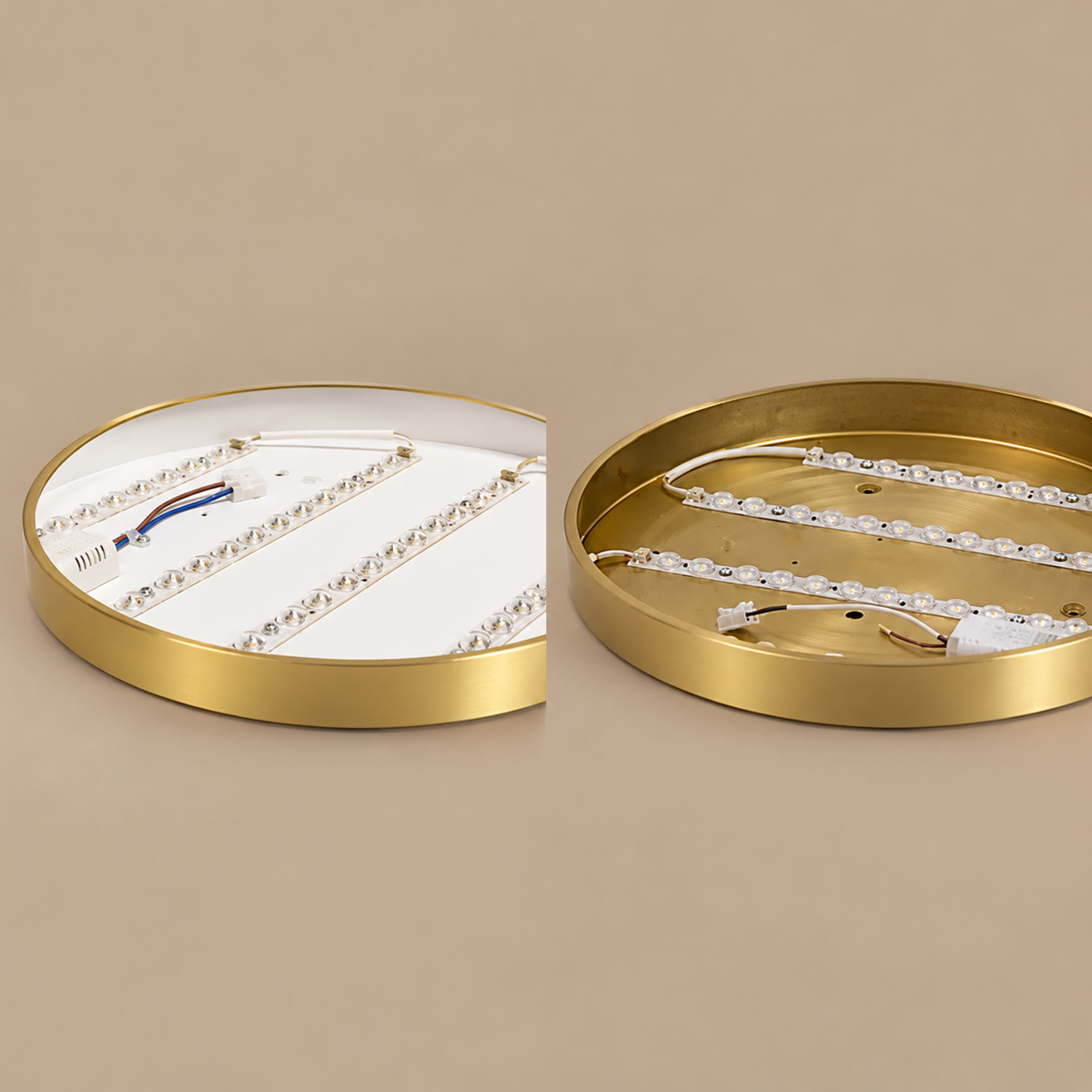 Flush Mount Lighting - Slim Brass & Acrylic Casalola Lights Luxury Lamps for Interior Designers