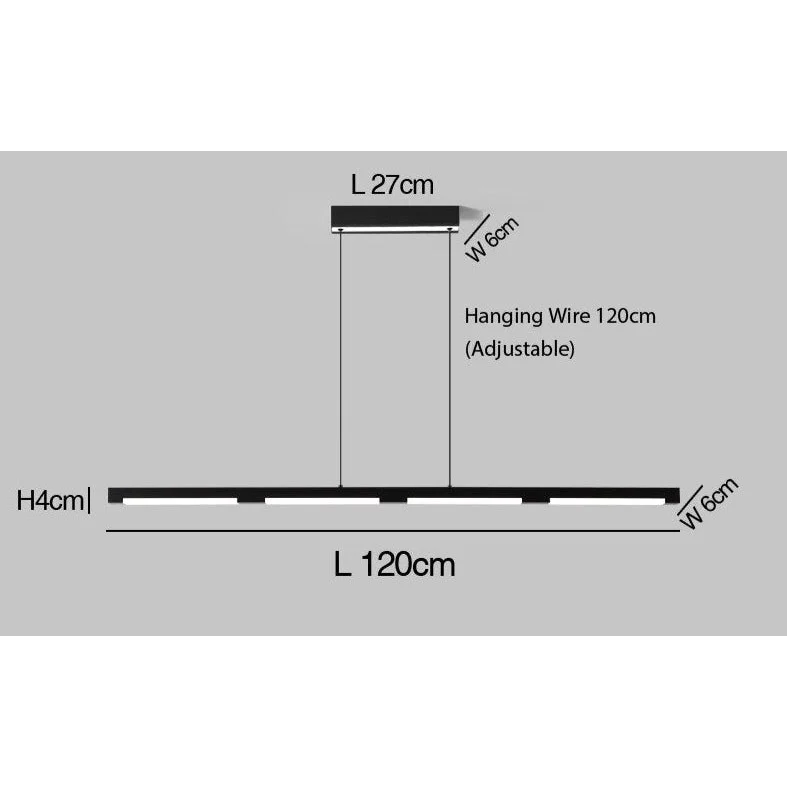 Modern Led Semi-flush Mount | Black Kitchen Pendant Lighting | Casalola