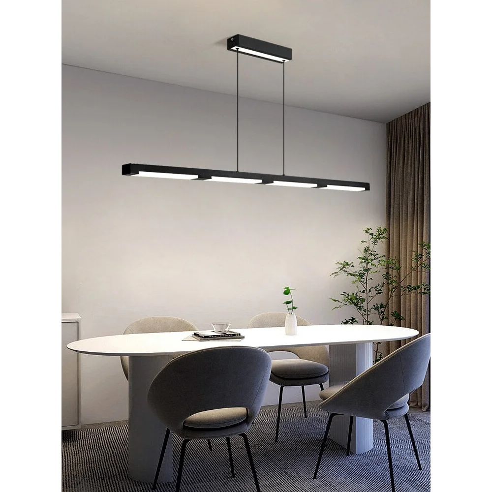 Modern Led Semi-flush Mount | Black Kitchen Pendant Lighting | Casalola