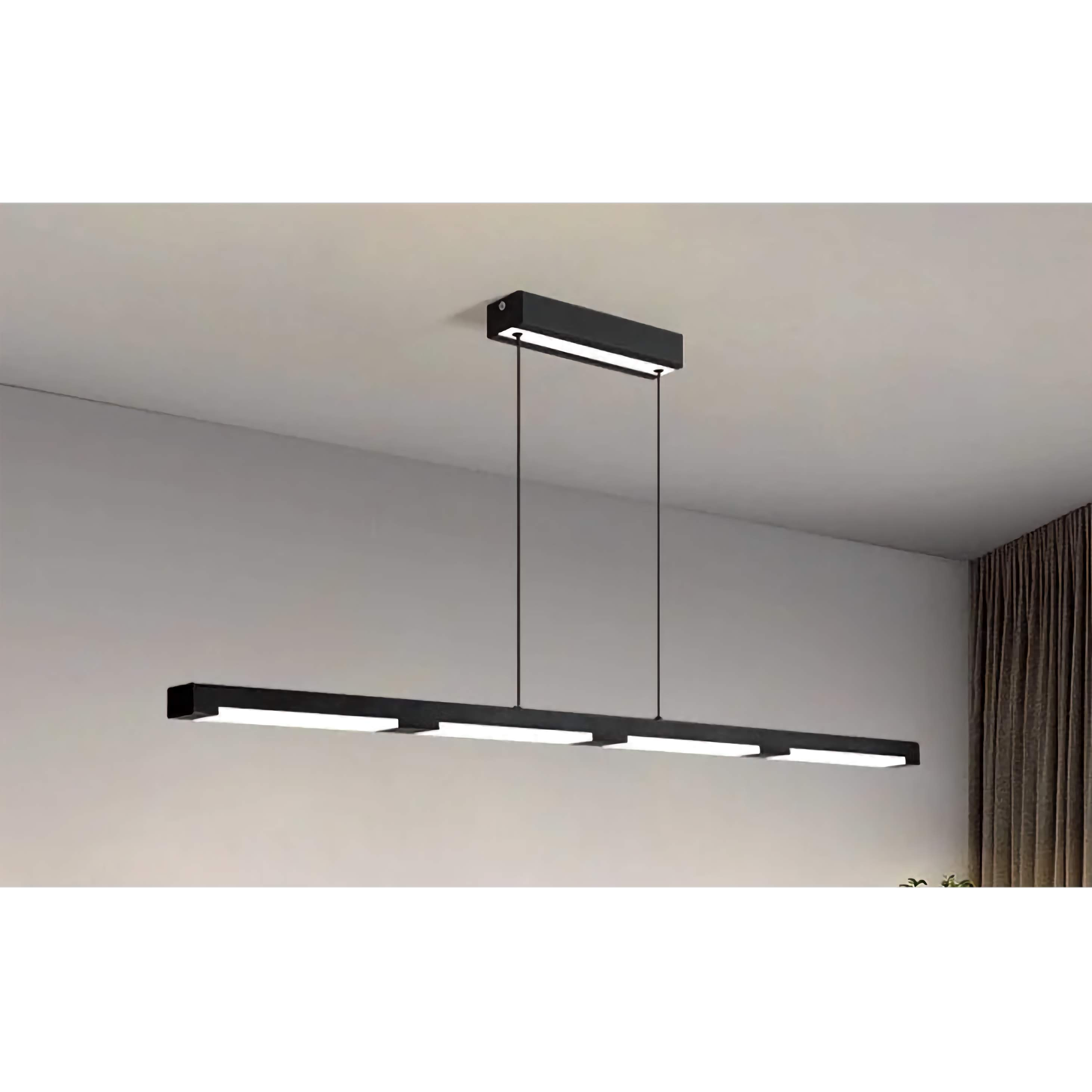 Modern Led Semi-flush Mount | Black Kitchen Pendant Lighting | Casalola