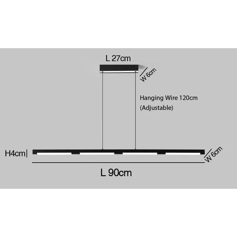 Modern Led Semi-flush Mount | Black Kitchen Pendant Lighting | Casalola