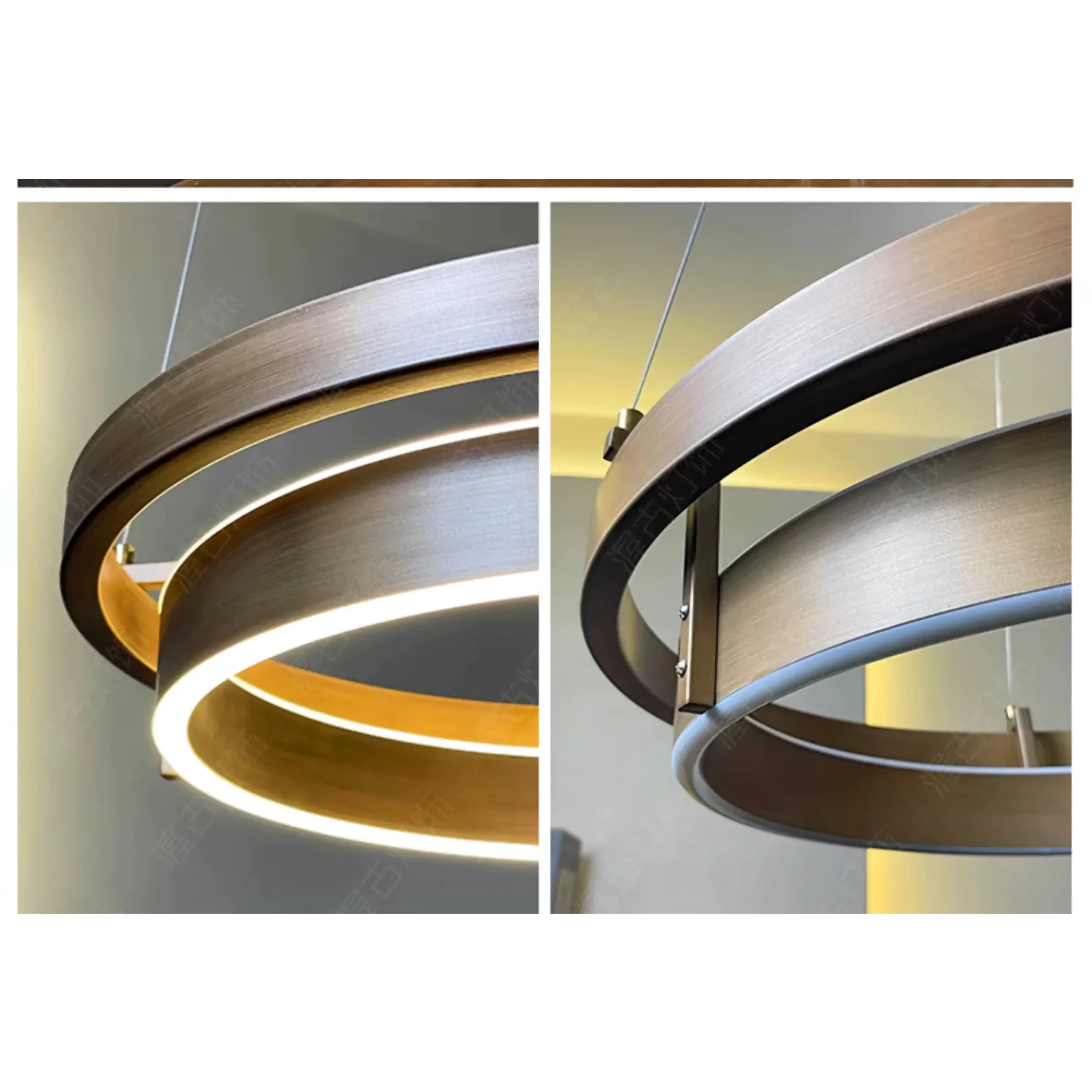 Minimalist Patinated Iron Ring Chandelier | Casalola Sculptural Pendant Light