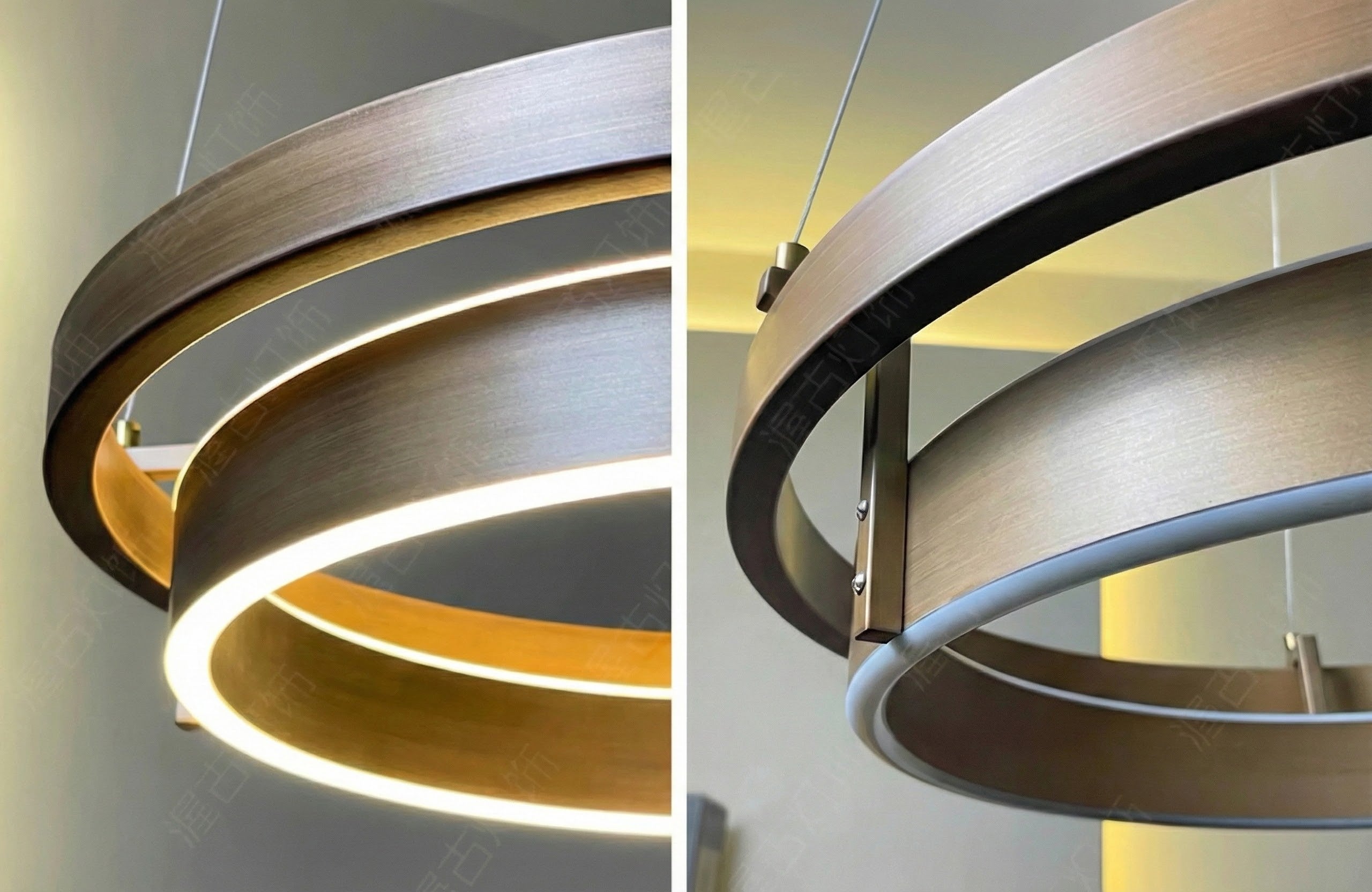 Foyer Chandelier Brass – Double Ring Led Pendant Light Casalolalights Luxury Lamps for Interior Designers