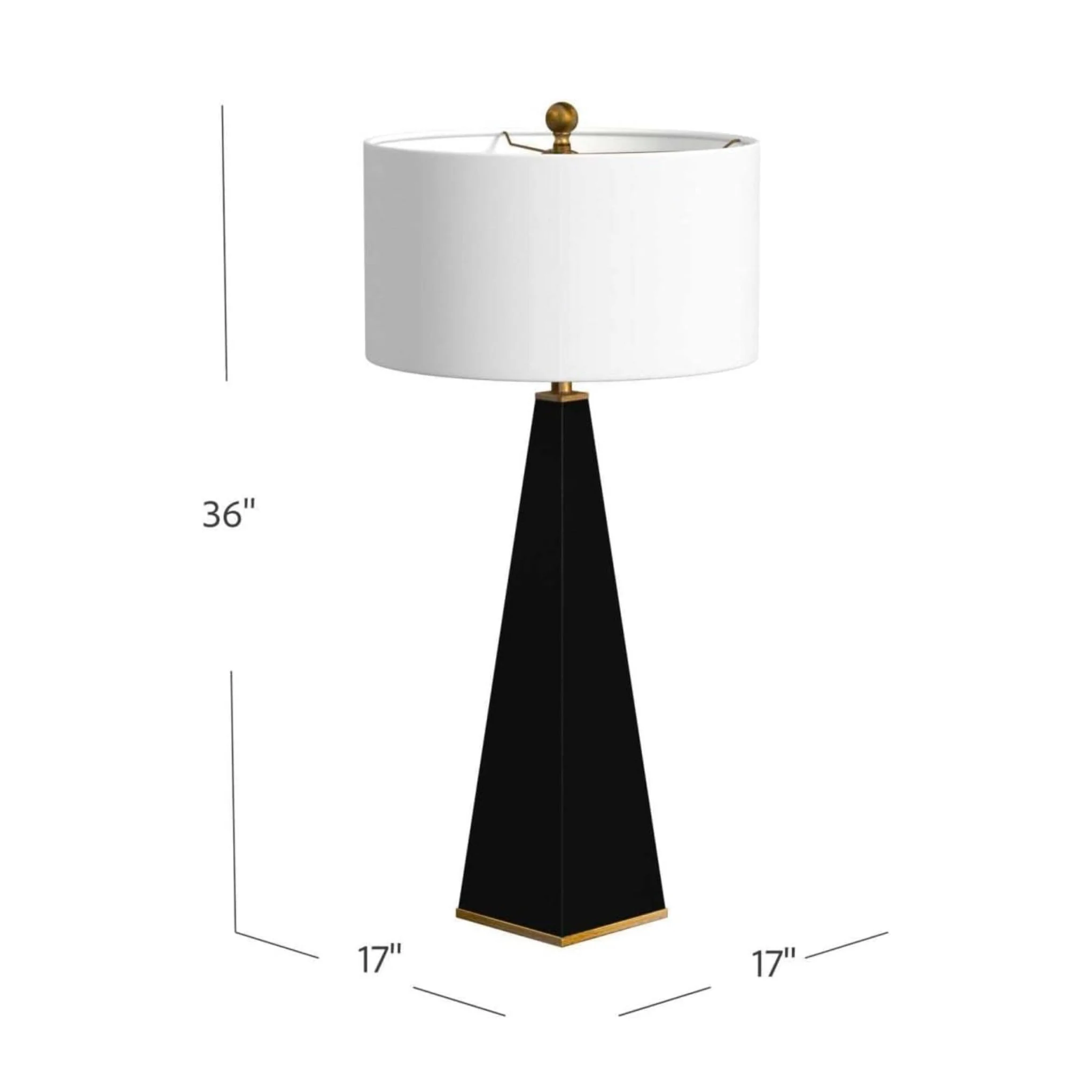 Modern Obelisk Table Lamp with Copper Accents and Fabric Shade for Living Room or Bedroom Casalolalights Luxury Lamps