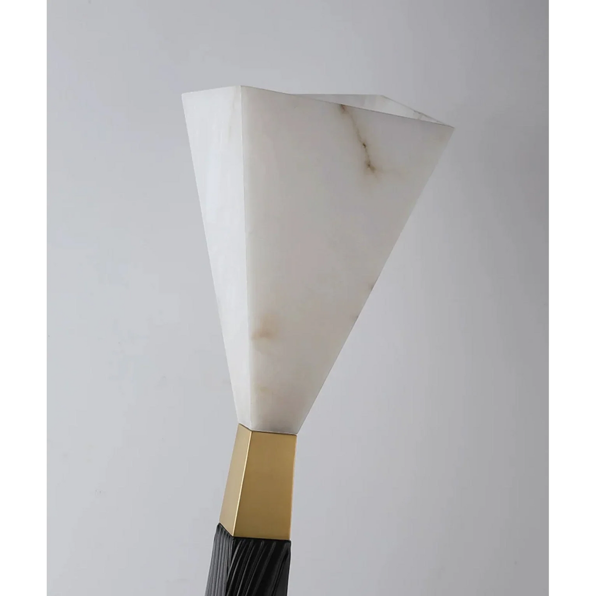 Sculptural Floor Lamp 158cm | Black & Gold Resin-shade Modern Art Deco Living Room Casalolalights Luxury Lamps