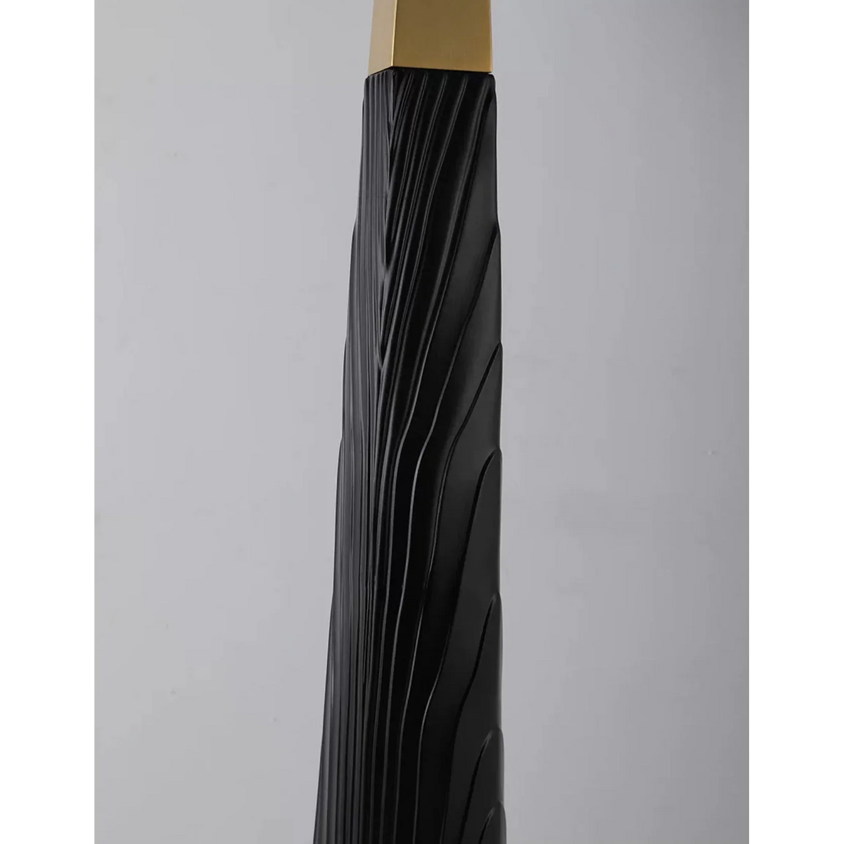 Sculptural Floor Lamp 158cm | Black & Gold Resin-shade Modern Art Deco Living Room Casalolalights Luxury Lamps