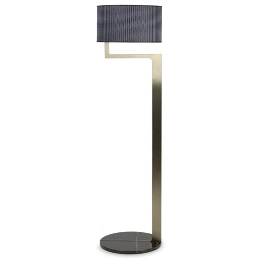 Modern Sculptural Metal Floor Lamp | Architectural Statement Piece | Black