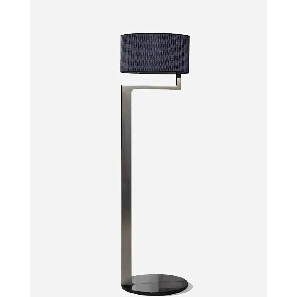 Modern Sculptural Metal Floor Lamp | Architectural Statement Piece | Black
