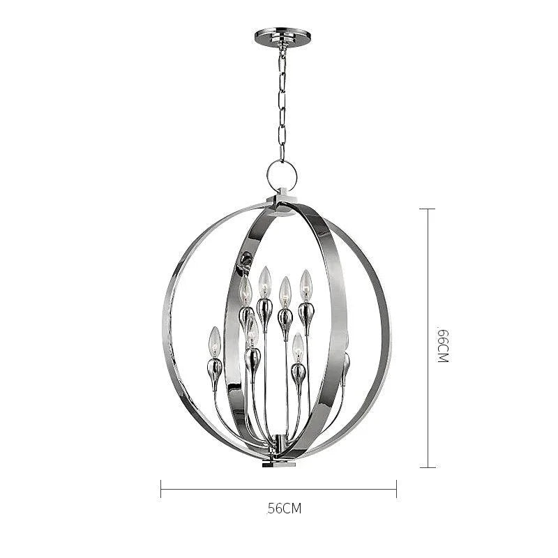 Silver Orb Chandelier | Openwork Iron Candelabra Modern Farmhouse Dining & Entryway Casalolalights Luxury Lamps