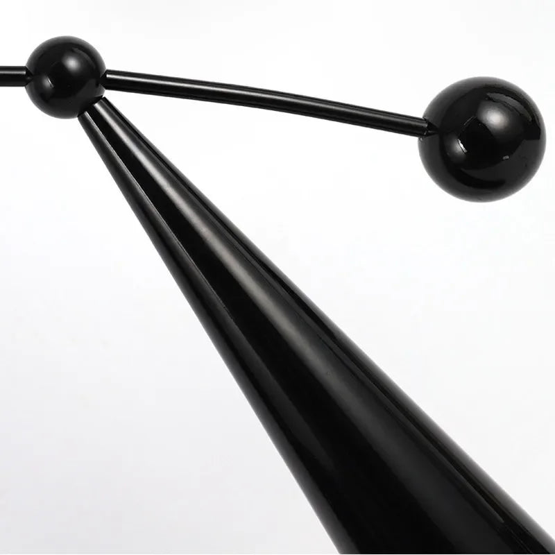 Arc floor lamp in a foyer